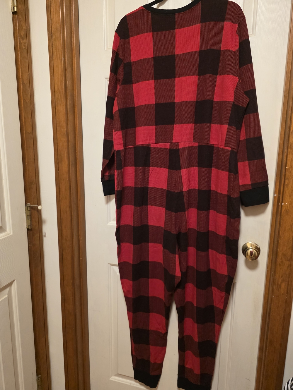 Old Navy Thermal Knit Pajama Buffalo One-Piece Size 3x EUC - Picture 3 of 8